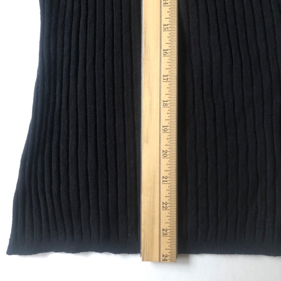 2 Black Ribbed Turtleneck Sweaters by INC - Picture 2 of 5